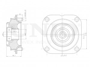 Опора амортизатора передняя RMP-13046 UNIO