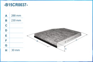 Фильтр салонный угольный B15CR0037 B15CR0037 CWORKS