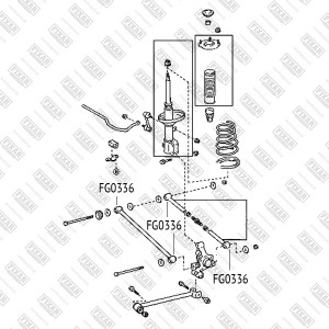 сайлентблок задн. рычага!\ Toyota Corolla 91> FG0336 FIXAR