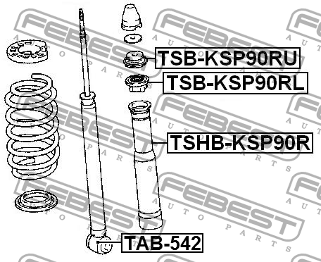 TOYOTA YARIS (2005>) TSB-KSP90RU FEBEST