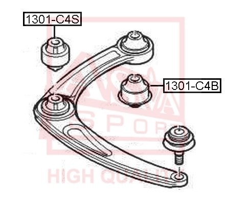 САЙЛЕНТБЛОК ПЕРЕДНЕГО НИЖНЕГО РЫЧАГА PSA 1301C4B 1301-C4B ASVA