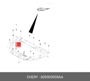 609000938AA РАМКА ПОДКАПОТНОГО ПРОСТРАНСТВА ПЕРЕДНЯЯ ПРАВАЯ T1D 609000938AA CHERY