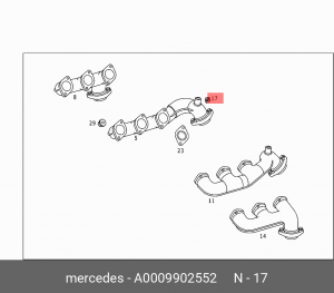 ГАЙКА 0009902552 A 000 990 25 52 MERCEDES BENZ