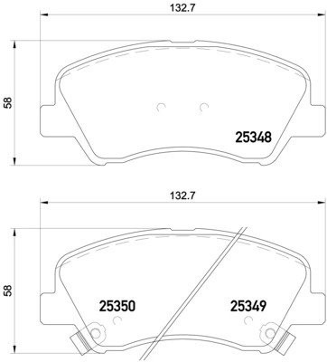 Колодки тормозные P18025 P18025 BREMBO