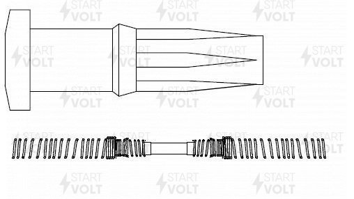 Наконечник катушки зажигания для а м Hyundai KIA Sonata (01-) Santa Fe (00-) 2.4 STC 0864 START VOLT