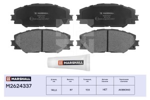 Торм. колодки дисковые передн. Toyota Auris II 12-  RAV4 III IV 06- M2624337 M2624337 MARSHALL