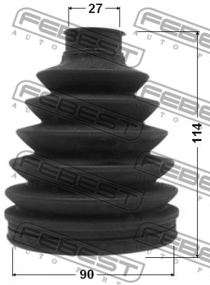 Пыльник ШРУСа внешний TOYOTA CAMRY ACV3#/MCV3# 2001-2006 0117P-ACV40 0117P-ACV40 FEBEST