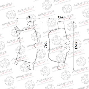 Колодки тормозные дисковые Avantech передние AV1604 AVANTECH