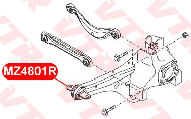 MZ4801R Сайлентблок продольного рычага задней подвески MZ4801R VTR