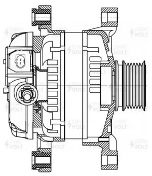 Генератор для а/м Lexus RX (15-)/NX (14-) 2.0T 150A (LG 1956) LG 1956 START VOLT