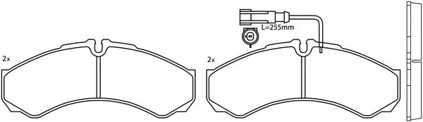 Колодки тормозные NISSAN Cabstar 2.5/3.0L 06-/ RENAULT Maxity 2.5/3.0L 07-, IVEC BP43073W SB NAGAMOCHI