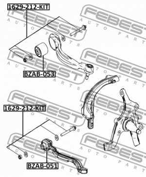 Сайлентблок верхн рычага гидравл MERCEDES W212 BZAB-053 BZAB-053 FEBEST