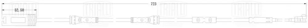 Датчик износа колодок BMW 3 (E90) (05-) перед. L=723 (PFS 4183) PFS 4183 TRIALLI