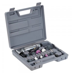 Машинка шлифовальная пневматическая 200мм, 20000об/мин угловая с оснасткой 16 пр ATBR037 AIRLINE