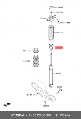 Отбойник 55326-D3000 55326D3000 HYUNDAI KIA