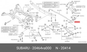 ВТУЛКА СТАБИЛИЗАТОРА 20464-VA000 20464VA000 SUBARU