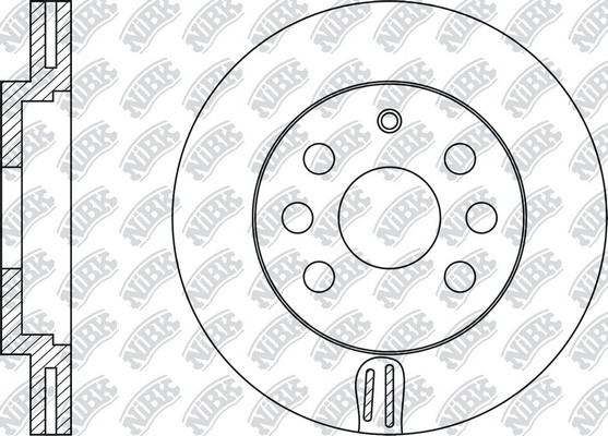 Диск тормозной OPEL Astra G (98-05) передний (1шт.) NIBK RN1110 NIBK