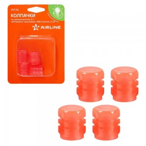 Колпачок камеры S-1 (светящиеся, оранжевые, ABS-пластик) 4 шт. AVC36 AIRLINE
