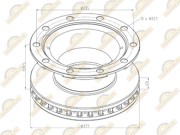 Диск тормозной Premium BPW о.н. 0308834107, 0308834100 — 2 года безусловной гара 160050084 SONDER