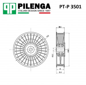 Ролик ремня приводного SPRINTER c 2006 PT-P3501 PTP3501 PILENGA