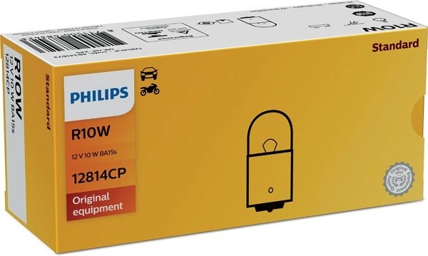 Лампа 12V R10W BA15s PHILIPS 12814CP PHILIPS
