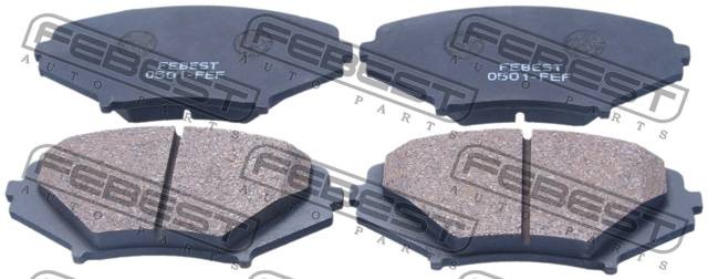 колодки дисковые передние!\ Mazda RX8 2.6 03> 0501-FEF FEBEST