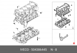 СОПЛО РАЗБРЫЗГ. МАСЛ 504386445 IVECO