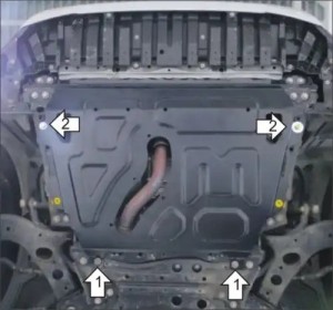 72503 (1/0/1) ЗАЩИТА СТАЛЬНАЯ 2 ММ Д, КПП TOYOTA RAV4, С 2013 Г. MOTODOR 72503 MOTODOR