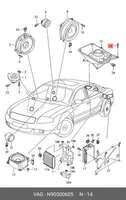 Болт с внутренним шестигранником крепления для VW VAG N 905 006 05 N 905 006 05 VAG