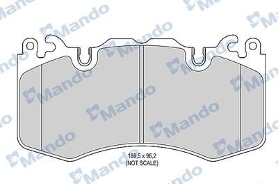 Колодки тормозные LAND ROVER Discovery (09-),Range Rover (09-) передние (4шт.) M MBF015606 MANDO