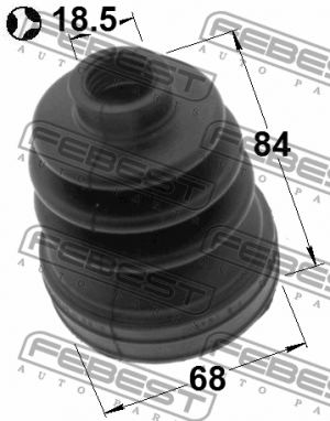 Пыльник ШРУСа внутренний (68X84X18.5) FORD FIESTA/FUSION (01-08) 2115-CBKT 2115-CBKT FEBEST