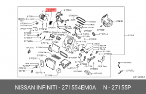 271554EM0A Тяга привода печки 27155-4EM0A NISSAN