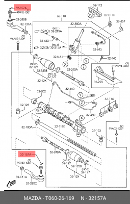 Шплинт T06026169 T06026169 MAZDA