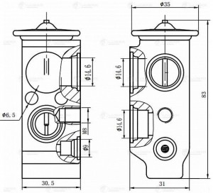 Клапан расш. кондиционера ТРВ для а/м Hyundai Santa Fe 06- LTRV0806 LTRV 0806 LUZAR