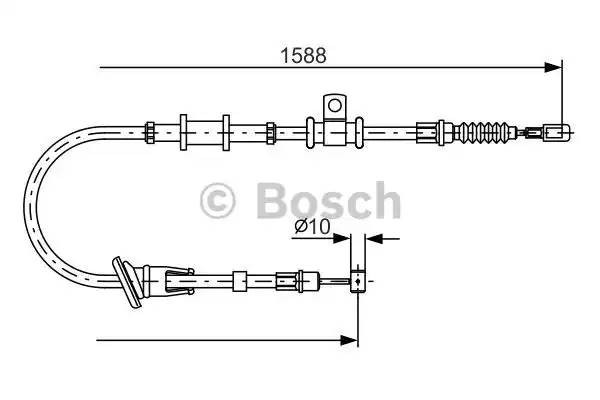 Трос стояночного тормоза MITSUBISHI Carisma (97-06) правый BOSCH 1 987 482 246 BOSCH