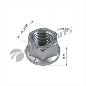 гайка пальца рессоры!М20х1.5 H=22 SW30 фланцевая \IVECO 750.008 MANSONS