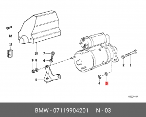 Шайба BMW OE 07 11 9 904 201 BMW