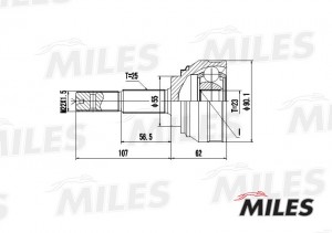 ШРУС наружный NISSAN SUNNY 1.6 90-95 (GKN 302789) GA20334 GA20334 MILES