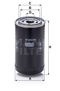 Фильтр масляный KOMATSU W 950-41 MANN FILTER
