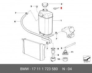 кронштейн расширительного бачка!\ BMW 17 11 1 723 580 BMW