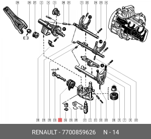 пыльник кулисы КПП!\ Renault Clio 7700859626 RENAULT