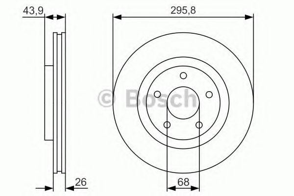 Диск тормозной передний NISSAN QASHQAI J10 06- ,X-TRAIL (T31) 07- 0986479R89 0 986 479 R89 BOSCH