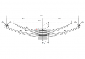 рессора! задняя\ Mitsubishi 701109MSH291201210 OMK AUTO