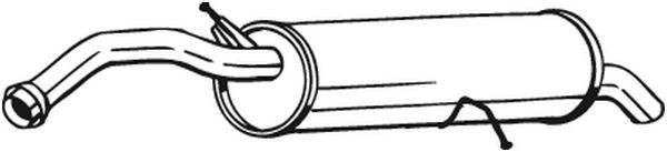 Глушитель PEUGEOT 308 (07-14) CITROEN C4 (08-11) задняя часть BOSAL 135-093 BOSAL