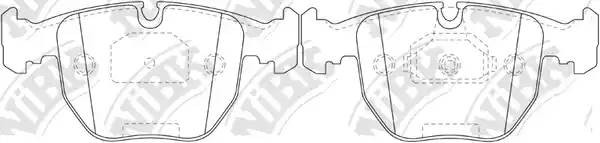 Колодки тормозные BMW 5 (E39),7 (E38),X5 (E53) передние (4шт.) NIBK PN0401 NIBK
