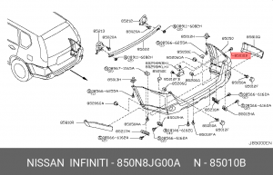 БОЛТ 850N8-JG00A NISSAN