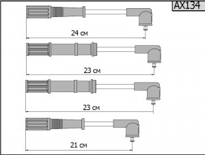 Провод высоковольтный FIAT Doblo (05-) (1.4) комплект CARGEN AX134 CARGEN