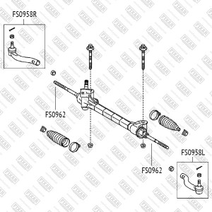 наконечник рулевой правый!\ Toyota RAV4 III 06-12/ RAV4 IV 12> FS0958R FIXAR