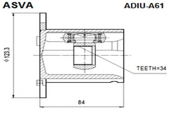 ШРУС ВНУТРЕННИЙ 34x123 [12] ADIUA61 ADIUA61 ASVA