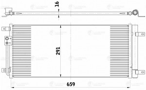 Радиатор кондиц. для а/м Chery Tiggo 4 17-/7 16-/7 Pro 20- 1.5T LRAC3037 LRAC 3037 LUZAR